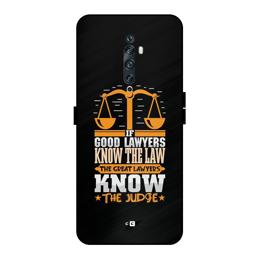 Know The Judge Metal Back Case for Oppo Reno2 Z
