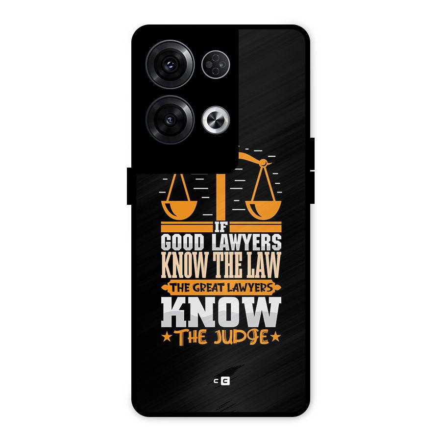 Know The Judge Metal Back Case for Oppo Reno8 Pro 5G