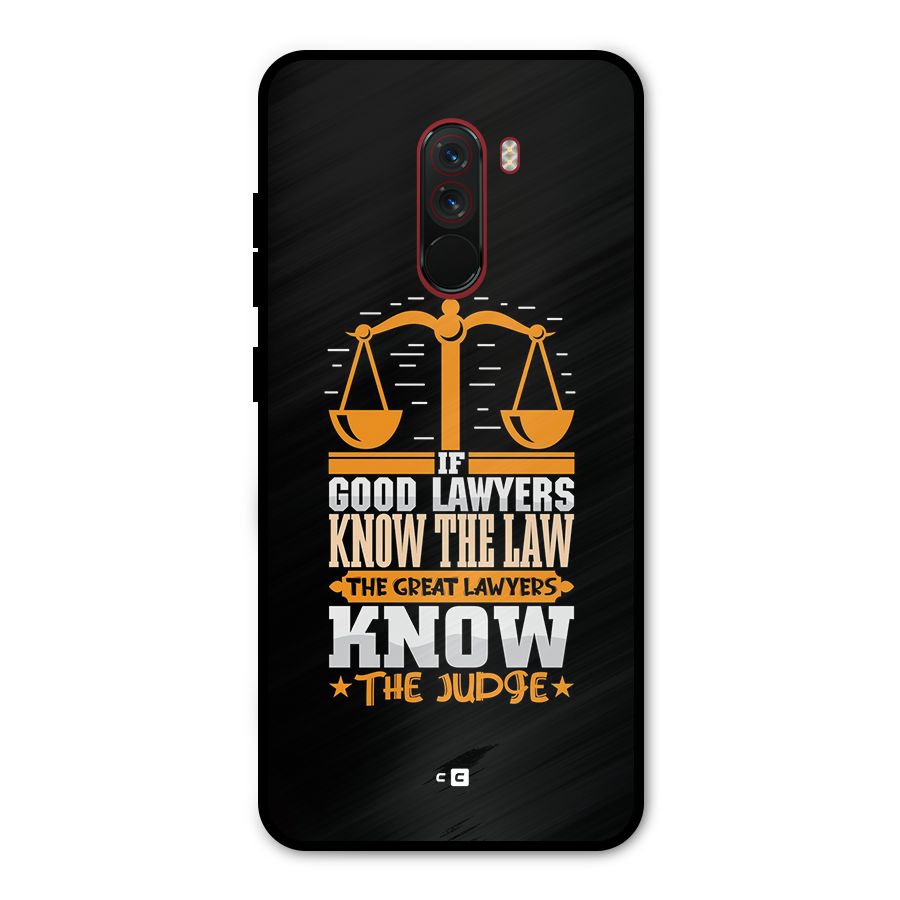 Know The Judge Metal Back Case for Poco F1