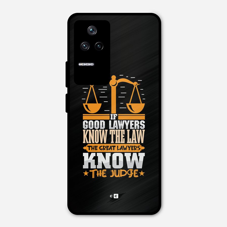 Know The Judge Metal Back Case for Poco F4 5G
