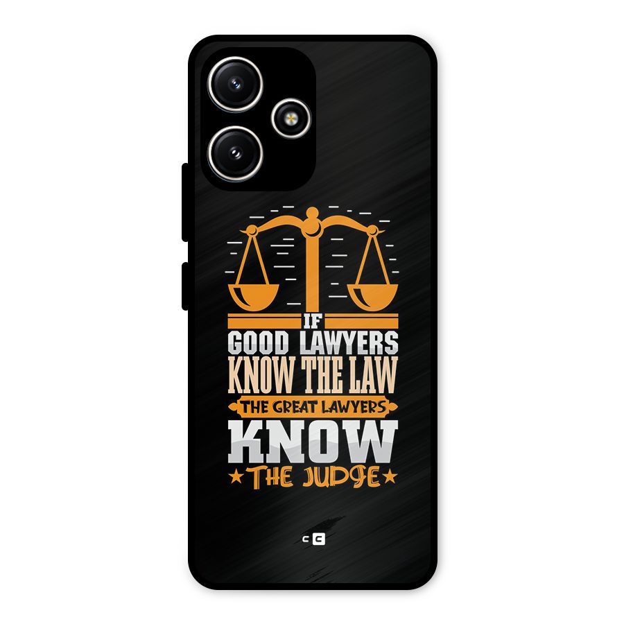 Know The Judge Metal Back Case for Poco M6 Pro