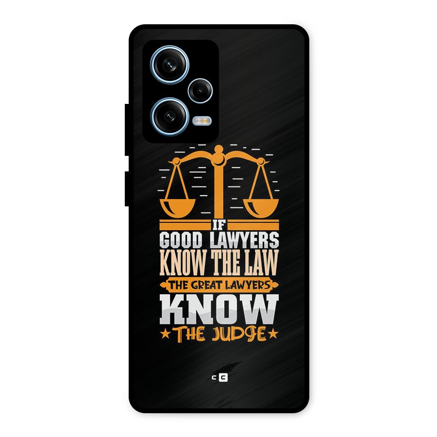 Know The Judge Metal Back Case for Redmi Note 12 Pro