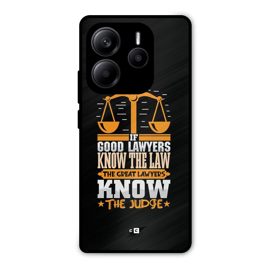 Know The Judge Metal Back Case for Redmi Note 14 5G