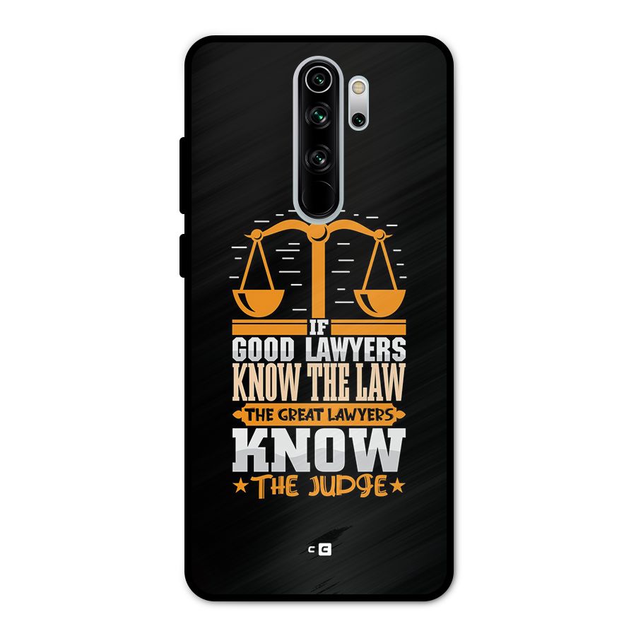 Know The Judge Metal Back Case for Redmi Note 8 Pro