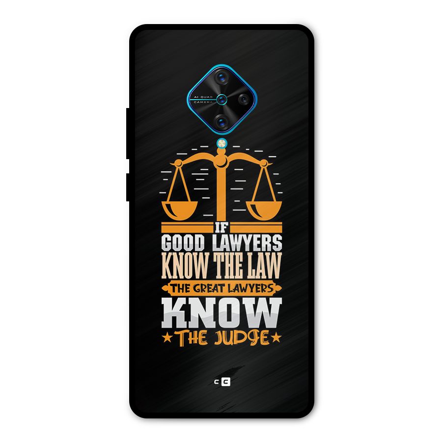 Know The Judge Metal Back Case for Vivo S1 Pro