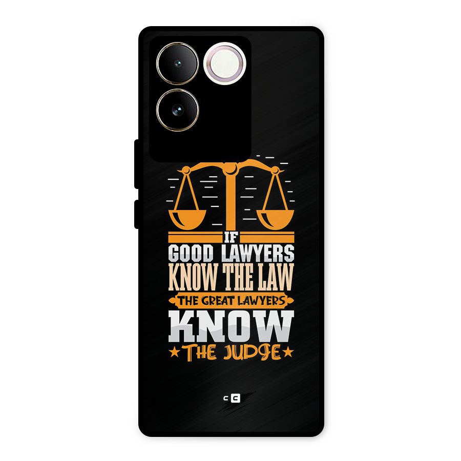 Know The Judge Metal Back Case for Vivo T2 Pro