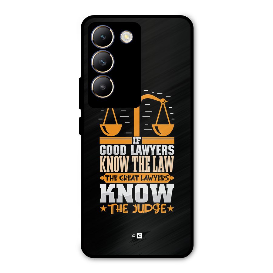 Know The Judge Metal Back Case for Vivo T3 5G