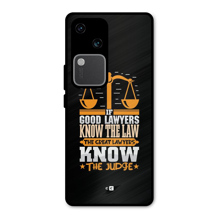 Know The Judge Metal Back Case for Vivo V30 Pro