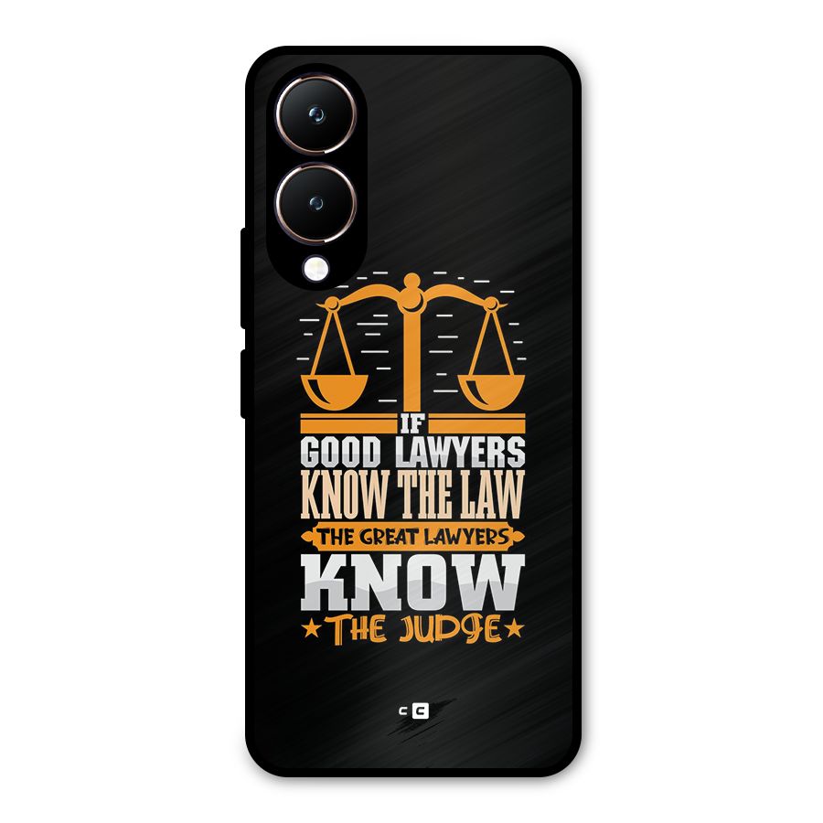 Know The Judge Metal Back Case for Vivo Y28