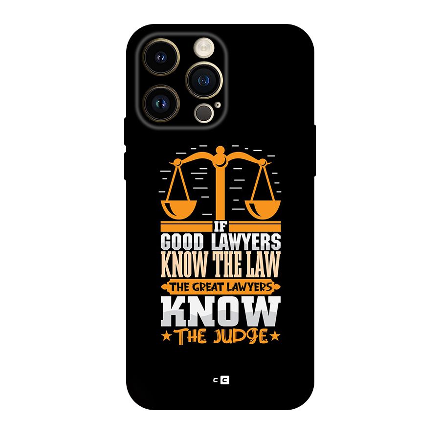 Know The Judge Original Polycarbonate Back Case for iPhone 14 Pro Max