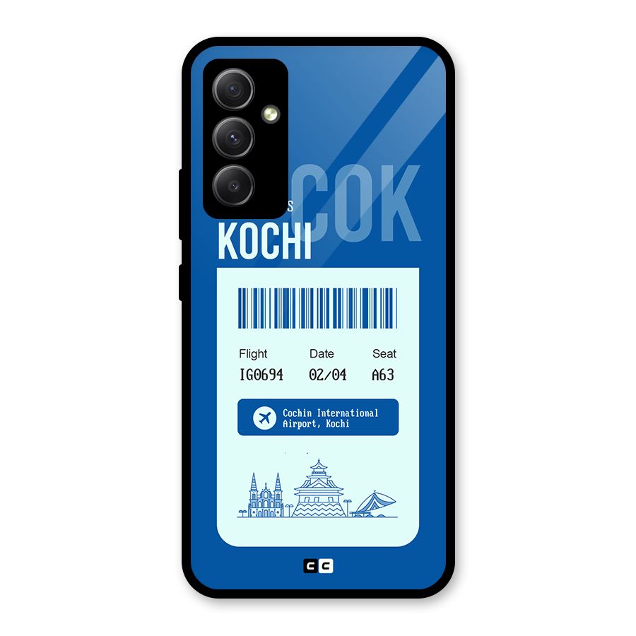 Kochi Boarding Pass Glass Back Case for Galaxy A34