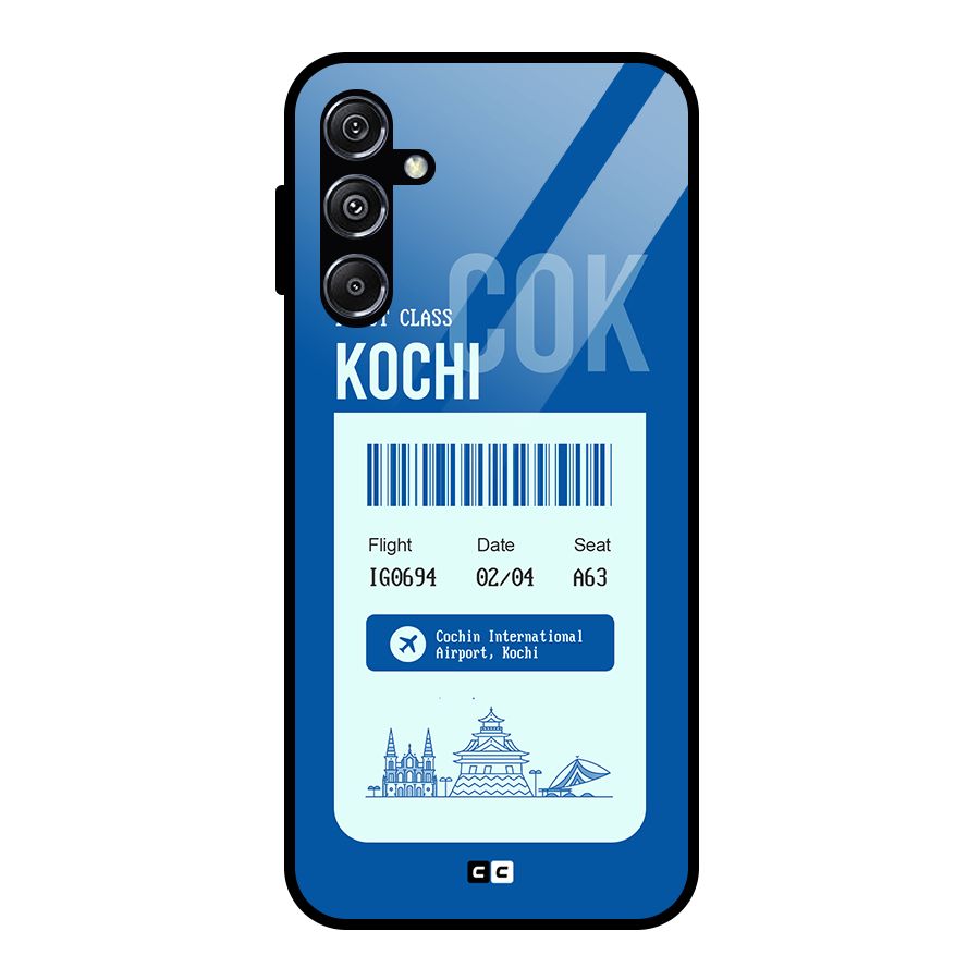 Kochi Boarding Pass Glass Back Case for Galaxy M34 5G