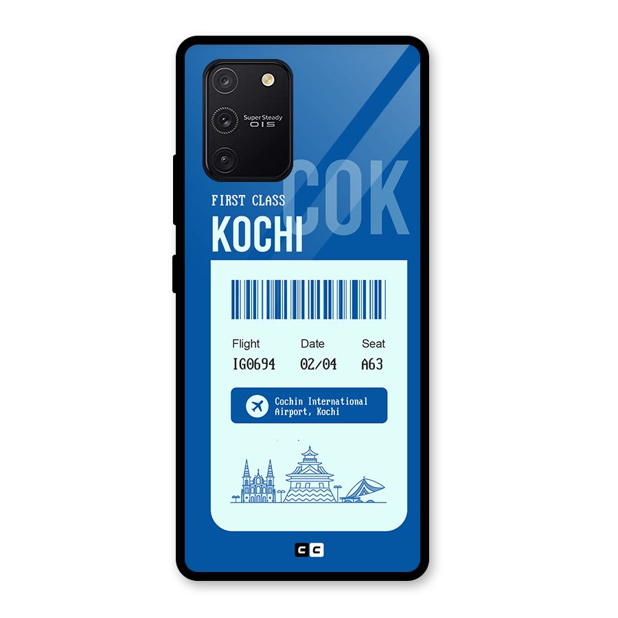 Kochi Boarding Pass Glass Back Case for Galaxy S10 Lite