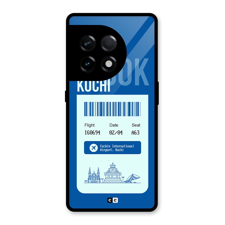 Kochi Boarding Pass Glass Back Case for OnePlus 11R