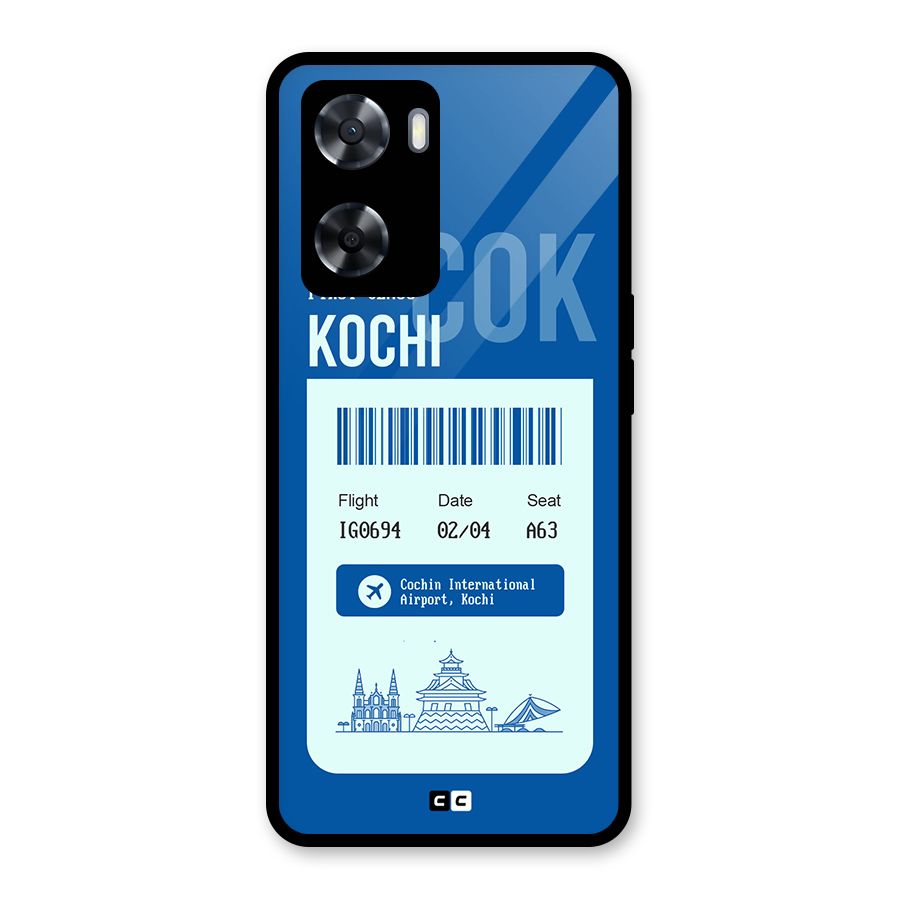 Kochi Boarding Pass Glass Back Case for OnePlus Nord N20 SE