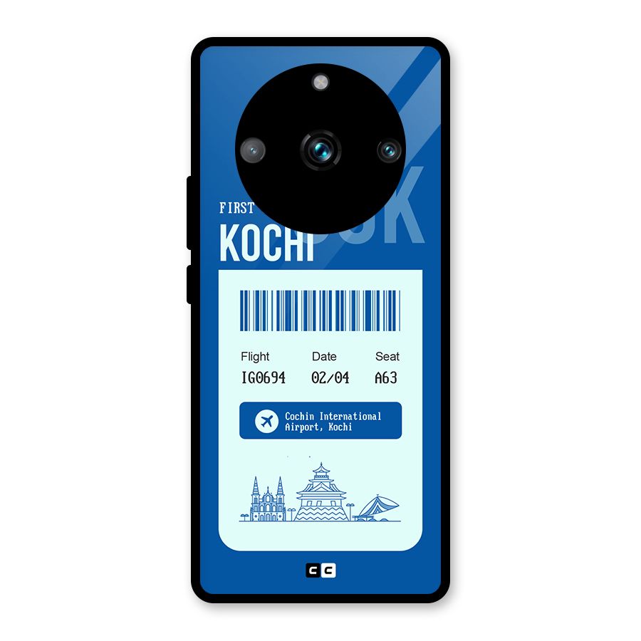 Kochi Boarding Pass Glass Back Case for Realme 11 Pro Plus