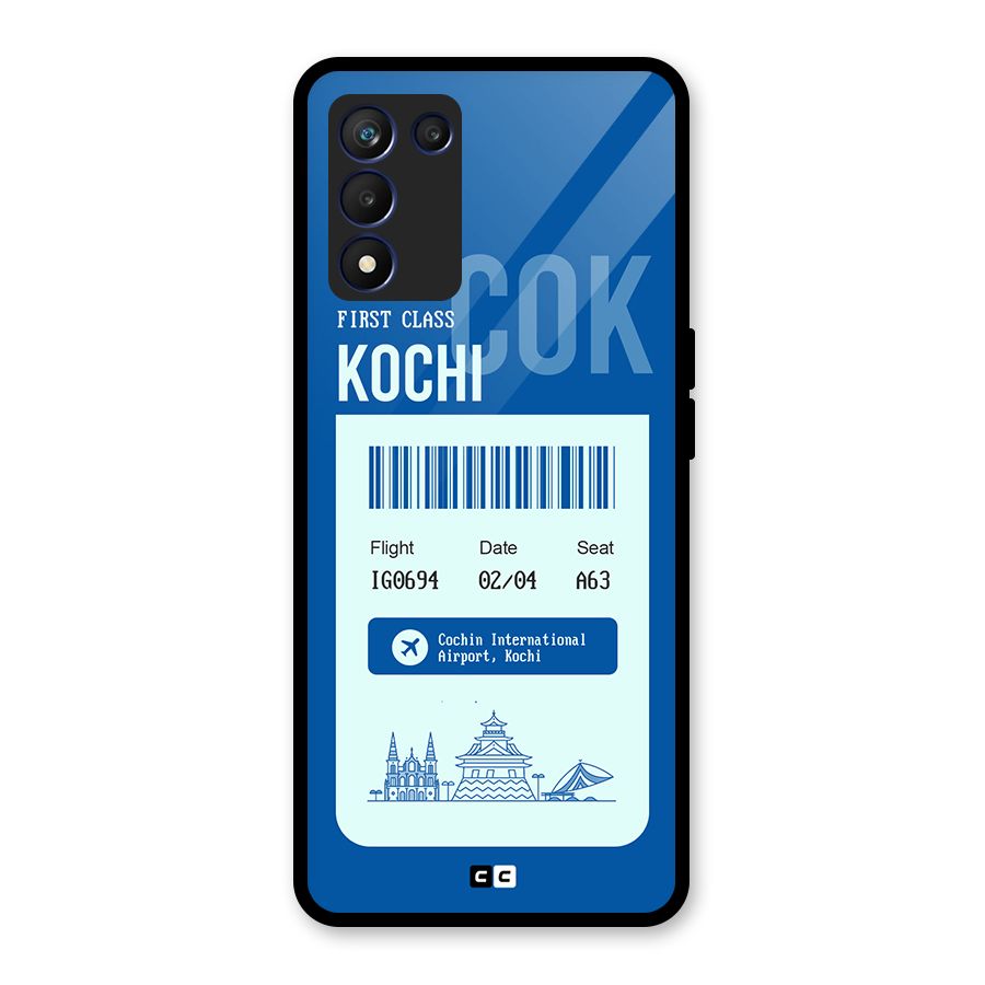 Kochi Boarding Pass Glass Back Case for Realme 9 5G Speed