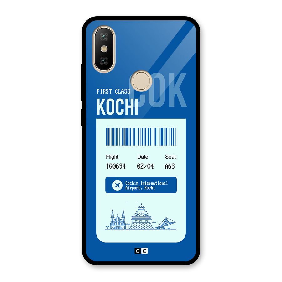 Kochi Boarding Pass Glass Back Case for Redmi A2