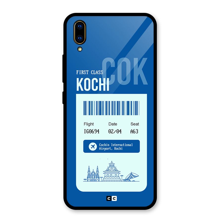 Kochi Boarding Pass Glass Back Case for Vivo V11 Pro