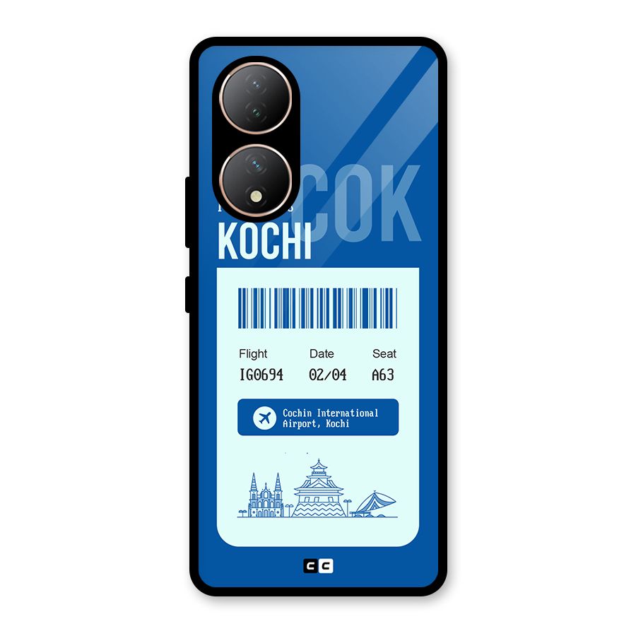 Kochi Boarding Pass Glass Back Case for Vivo Y100