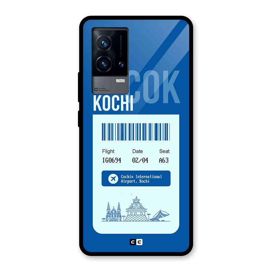 Kochi Boarding Pass Glass Back Case for iQOO 9 5G