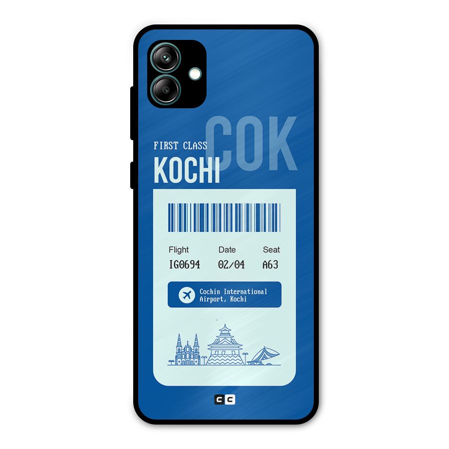 Kochi Boarding Pass Metal Back Case for Galaxy A04