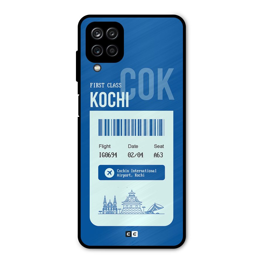 Kochi Boarding Pass Metal Back Case for Galaxy A12