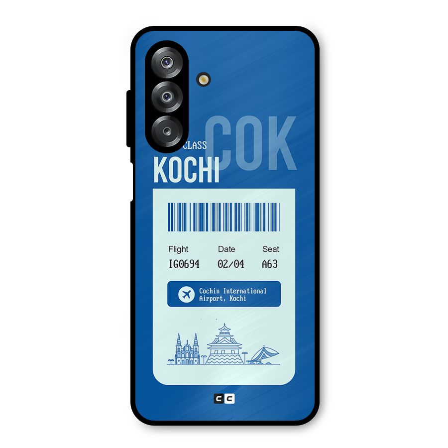 Kochi Boarding Pass Metal Back Case for Galaxy A26