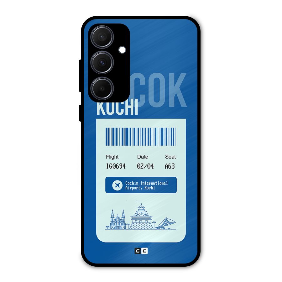Kochi Boarding Pass Metal Back Case for Galaxy A35