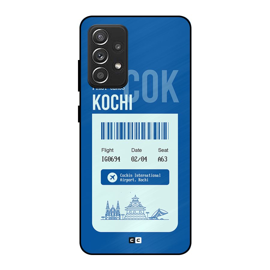 Kochi Boarding Pass Metal Back Case for Galaxy A52