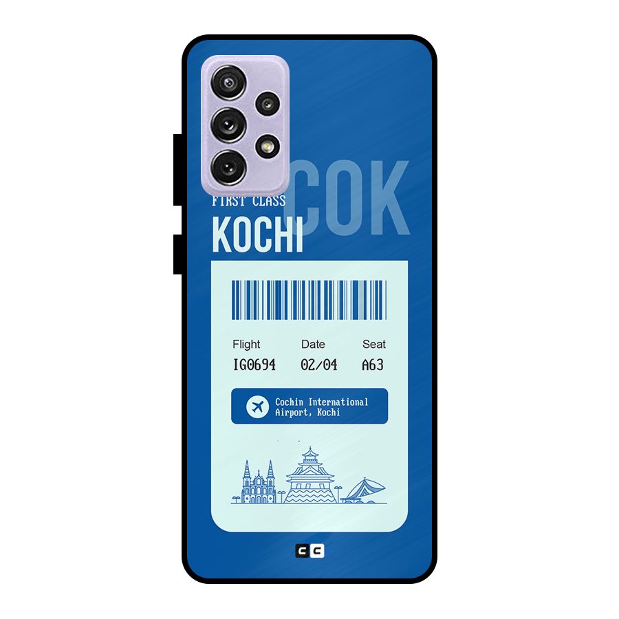 Kochi Boarding Pass Metal Back Case for Galaxy A72