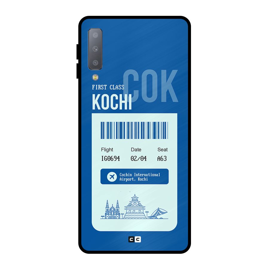 Kochi Boarding Pass Metal Back Case for Galaxy A7 (2018)
