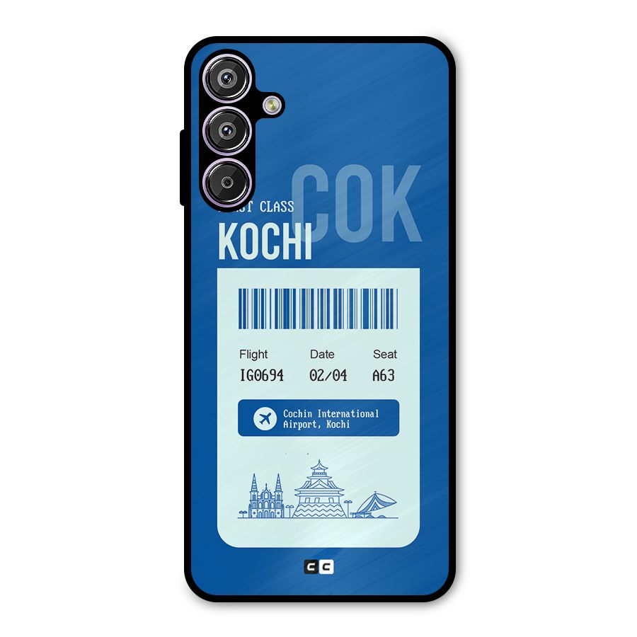 Kochi Boarding Pass Metal Back Case for Galaxy M15