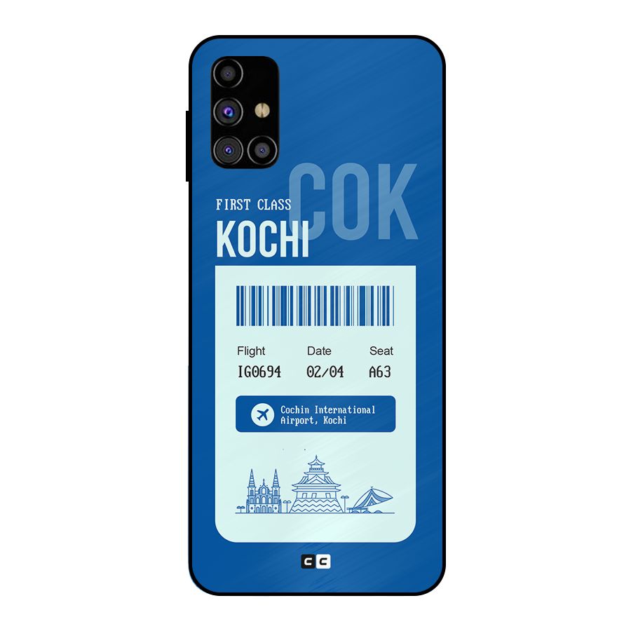 Kochi Boarding Pass Metal Back Case for Galaxy M31s