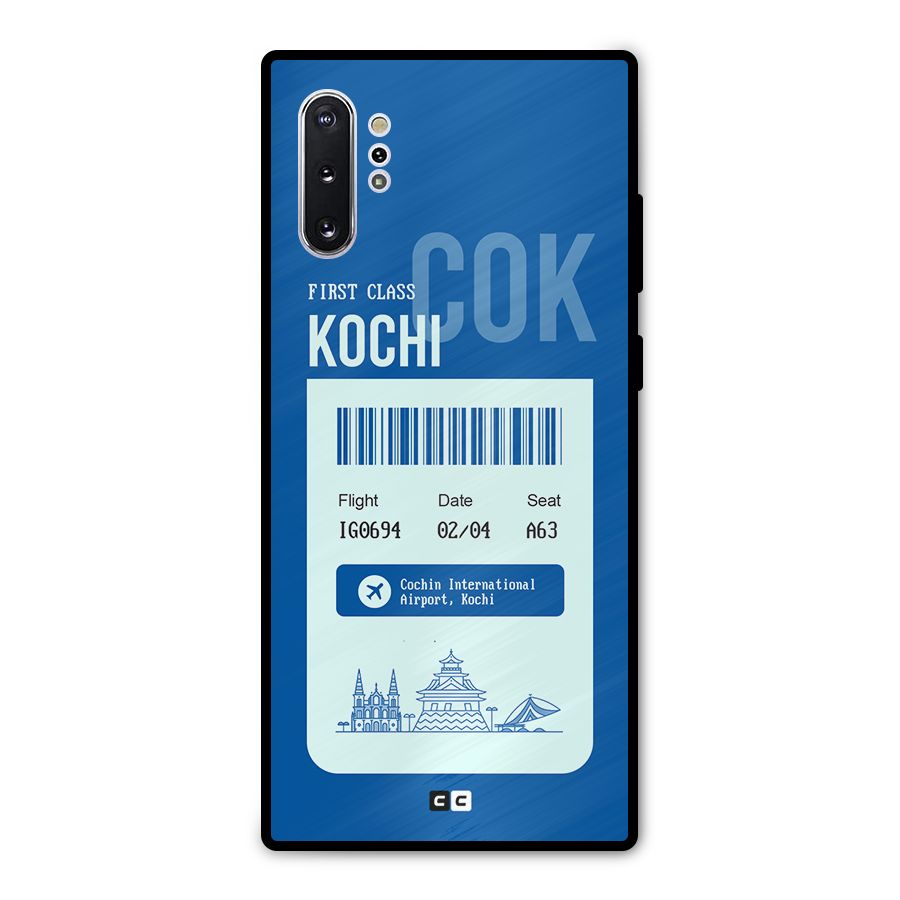 Kochi Boarding Pass Metal Back Case for Galaxy Note 10 Plus