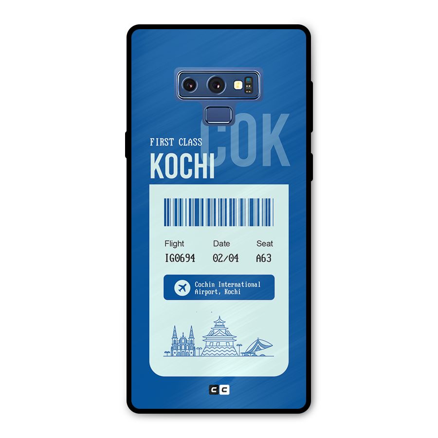 Kochi Boarding Pass Metal Back Case for Galaxy Note 9