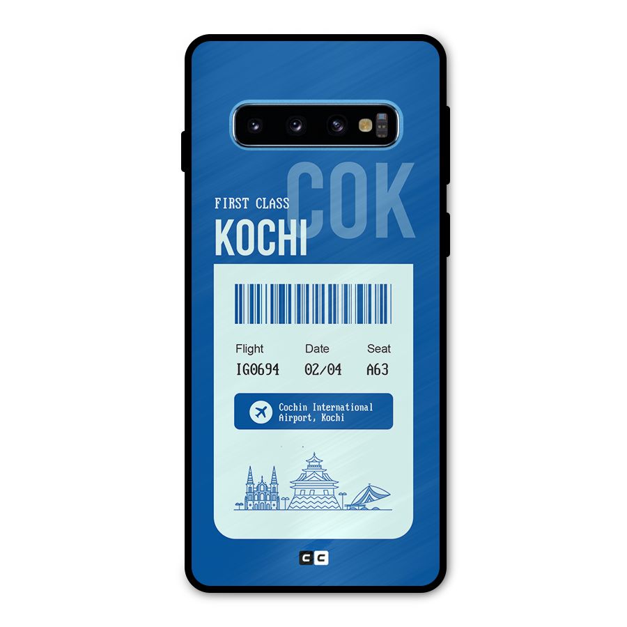 Kochi Boarding Pass Metal Back Case for Galaxy S10