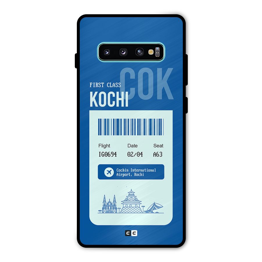 Kochi Boarding Pass Metal Back Case for Galaxy S10 Plus