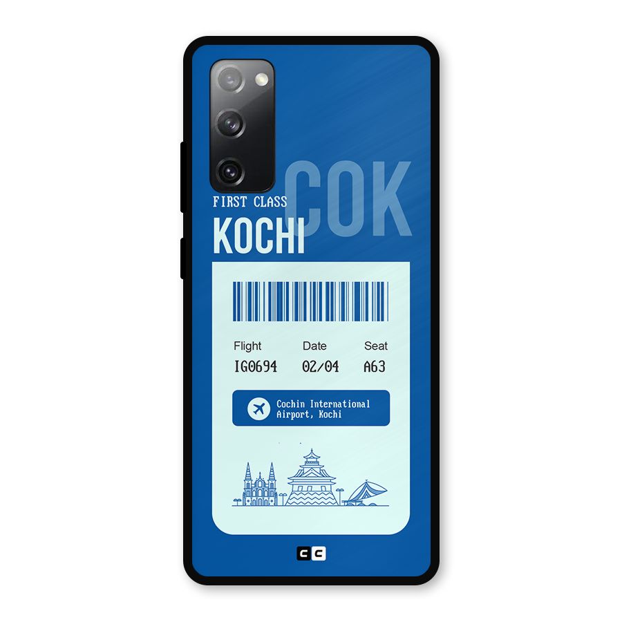 Kochi Boarding Pass Metal Back Case for Galaxy S20 FE 5G