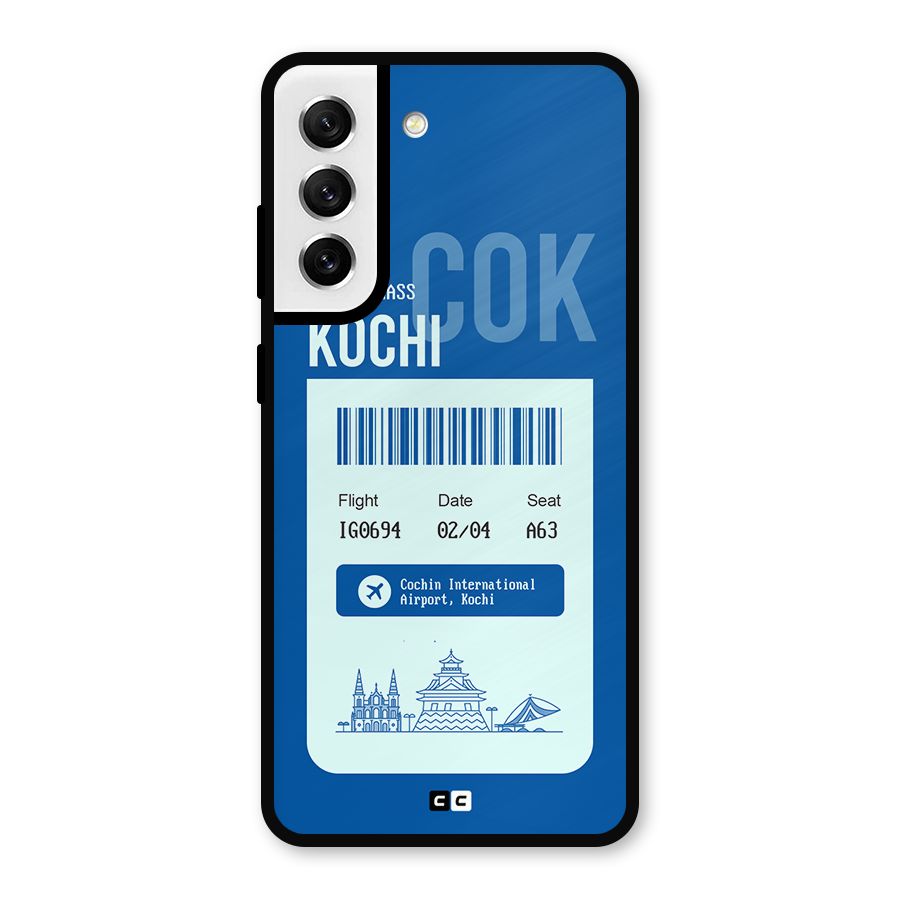 Kochi Boarding Pass Metal Back Case for Galaxy S21 FE 5G