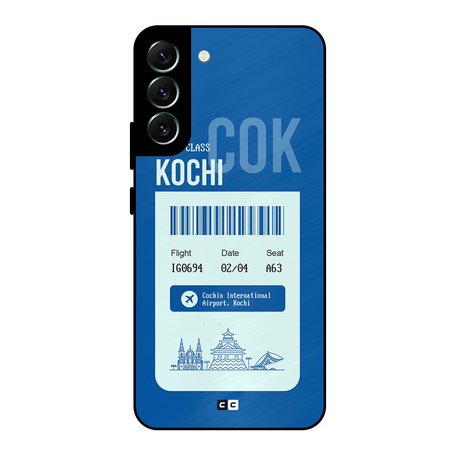 Kochi Boarding Pass Metal Back Case for Galaxy S22 Plus 5G