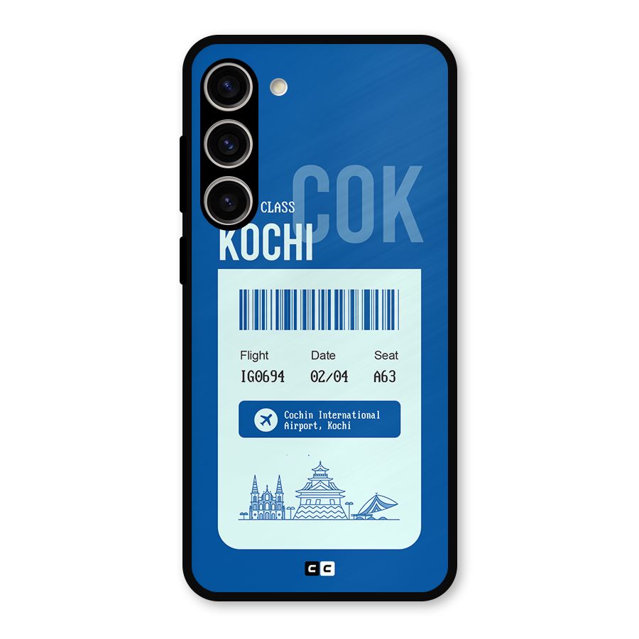 Kochi Boarding Pass Metal Back Case for Galaxy S23 Plus