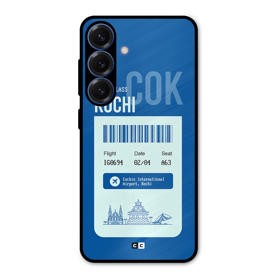 Kochi Boarding Pass Metal Back Case for Galaxy S25