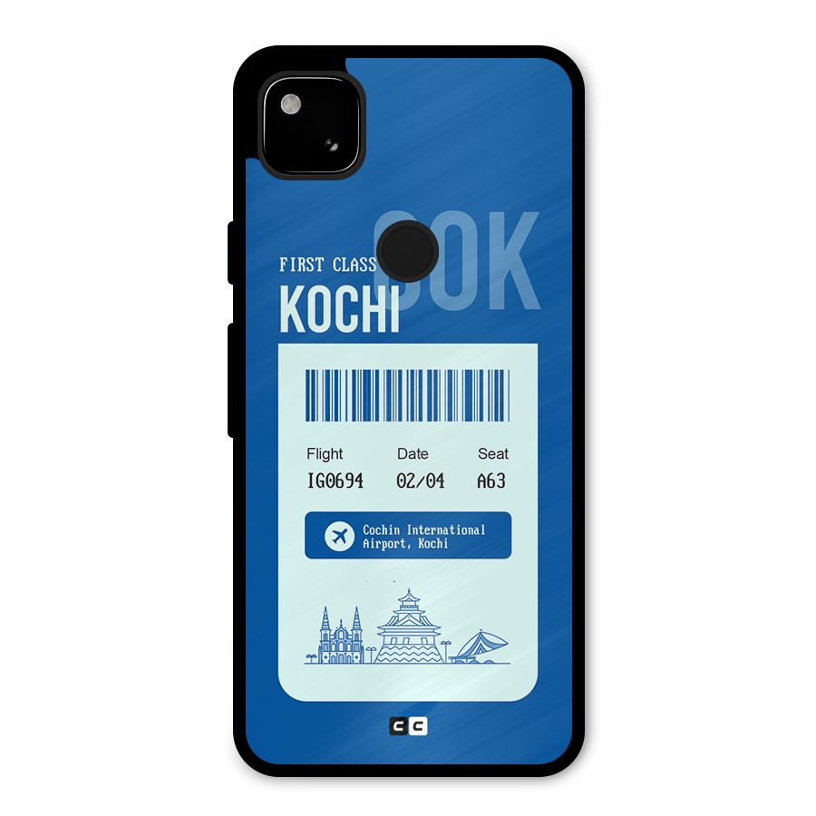 Kochi Boarding Pass Metal Back Case for Google Pixel 4a