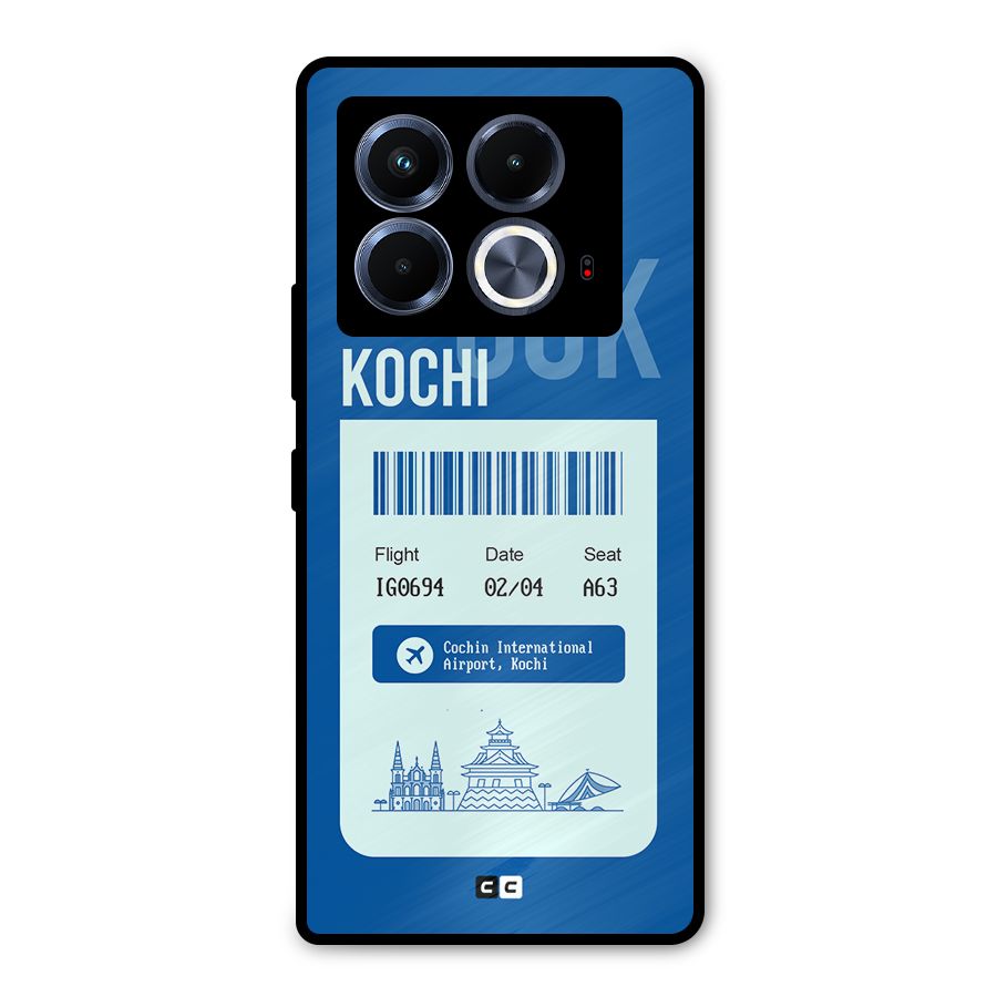 Kochi Boarding Pass Metal Back Case for Infinix Note 40 5G