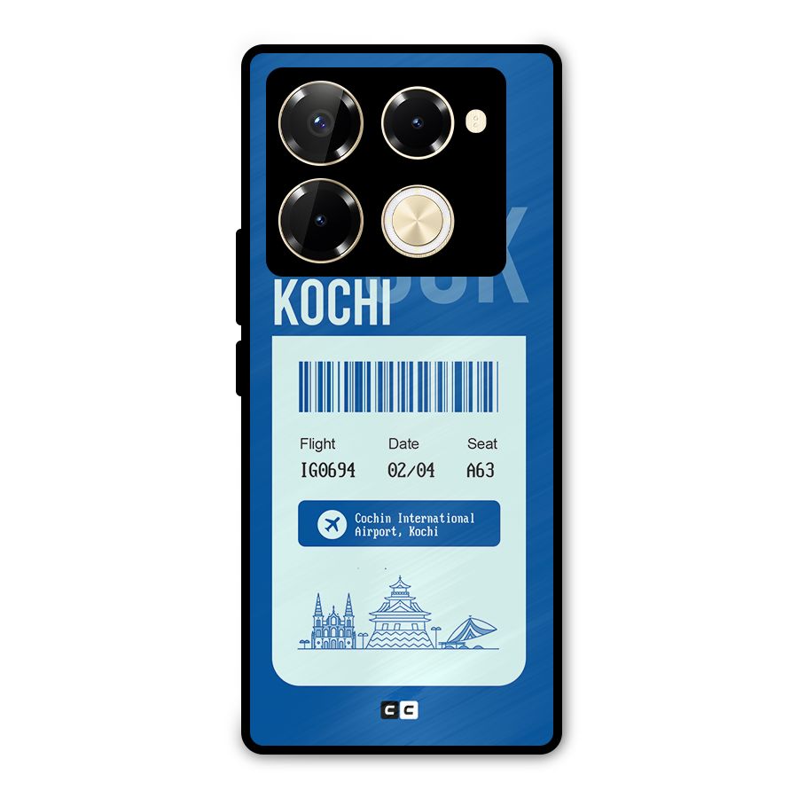 Kochi Boarding Pass Metal Back Case for Infinix Note 40 Pro