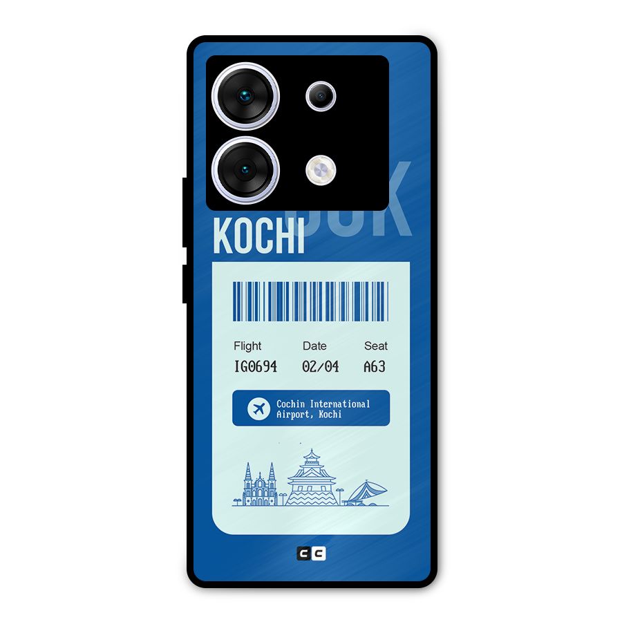 Kochi Boarding Pass Metal Back Case for Infinix Zero 30 5G
