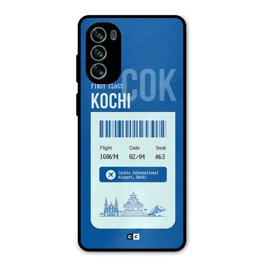 Kochi Boarding Pass Metal Back Case for Moto G62
