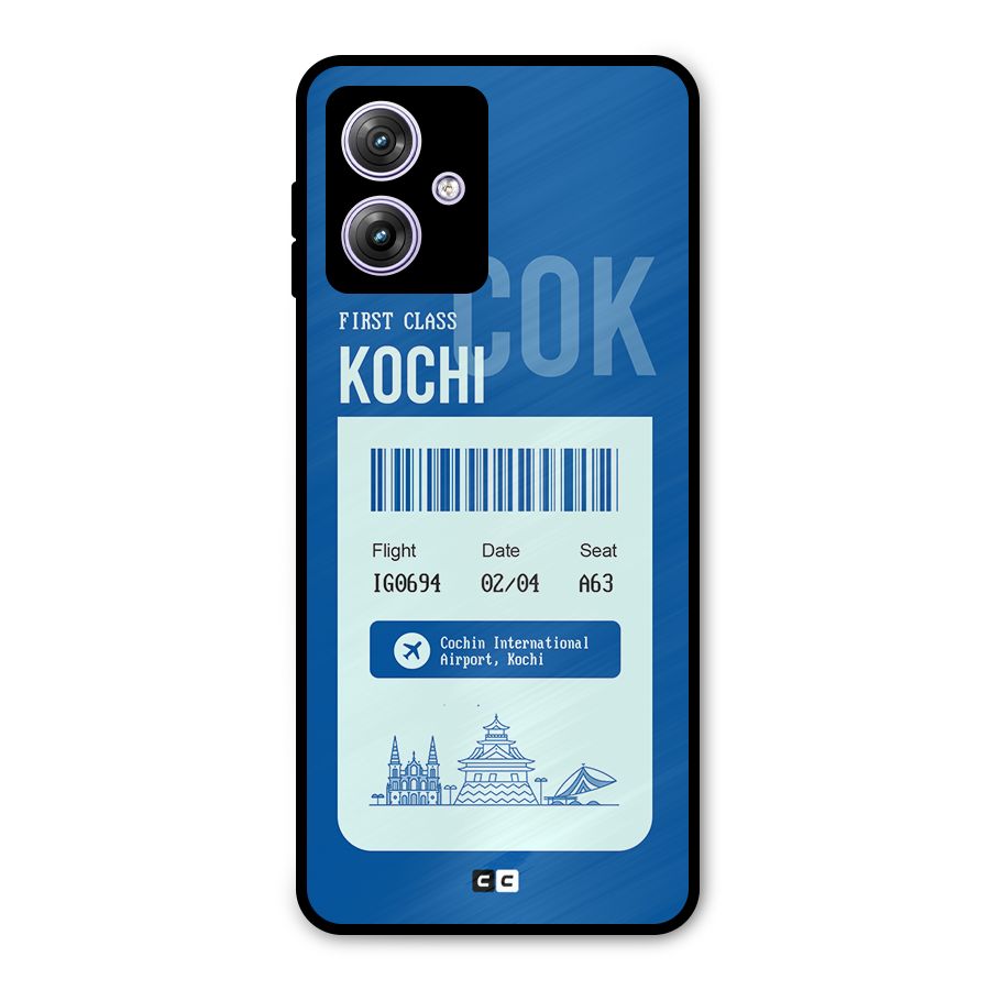Kochi Boarding Pass Metal Back Case for Moto G64