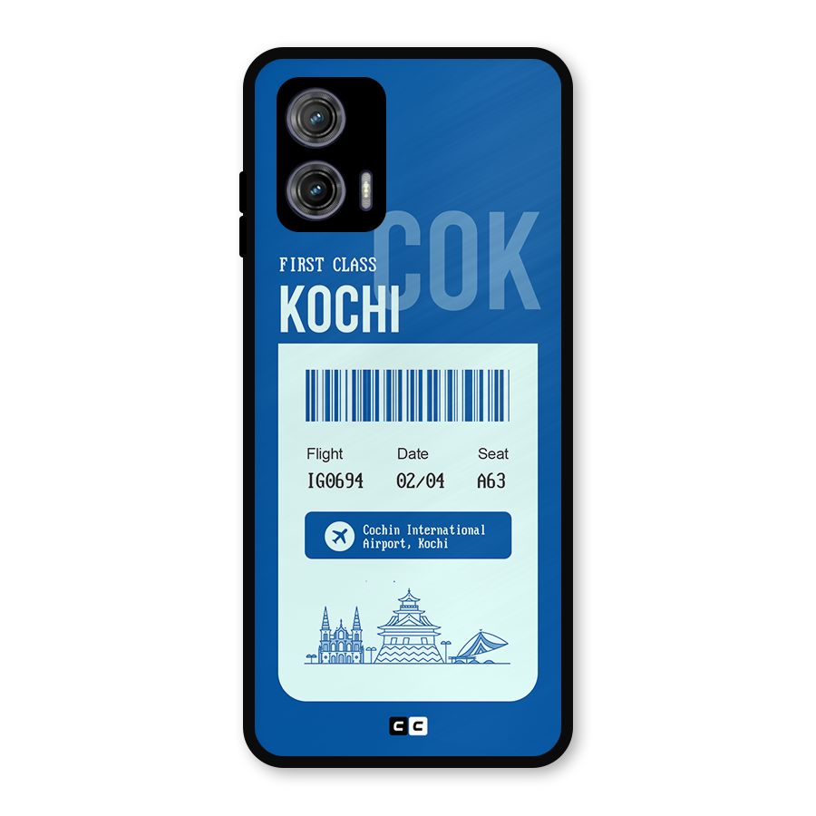 Kochi Boarding Pass Metal Back Case for Moto G73